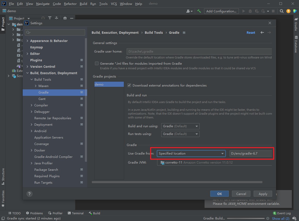 choose gradle